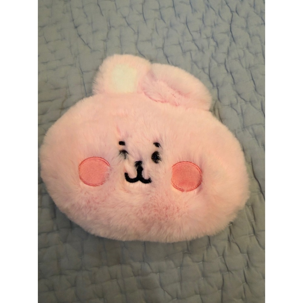 BT21 Baby Series Cooky character plush pouch made of soft, pink fur